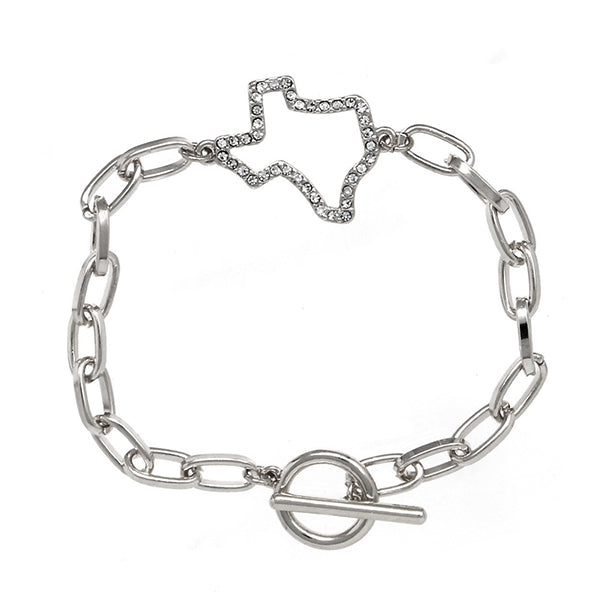 Paved Texas Toggle Bracelet