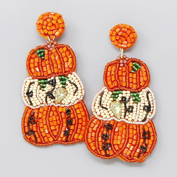 Pumpkin Patch Autumn Earrings