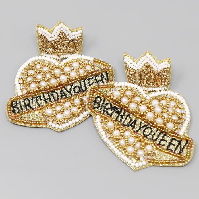 Birthday Queen Earrings