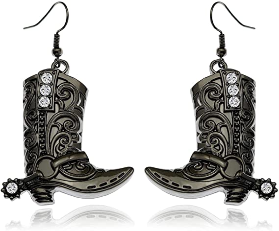 Cowgirl Boot Dangle Earrings