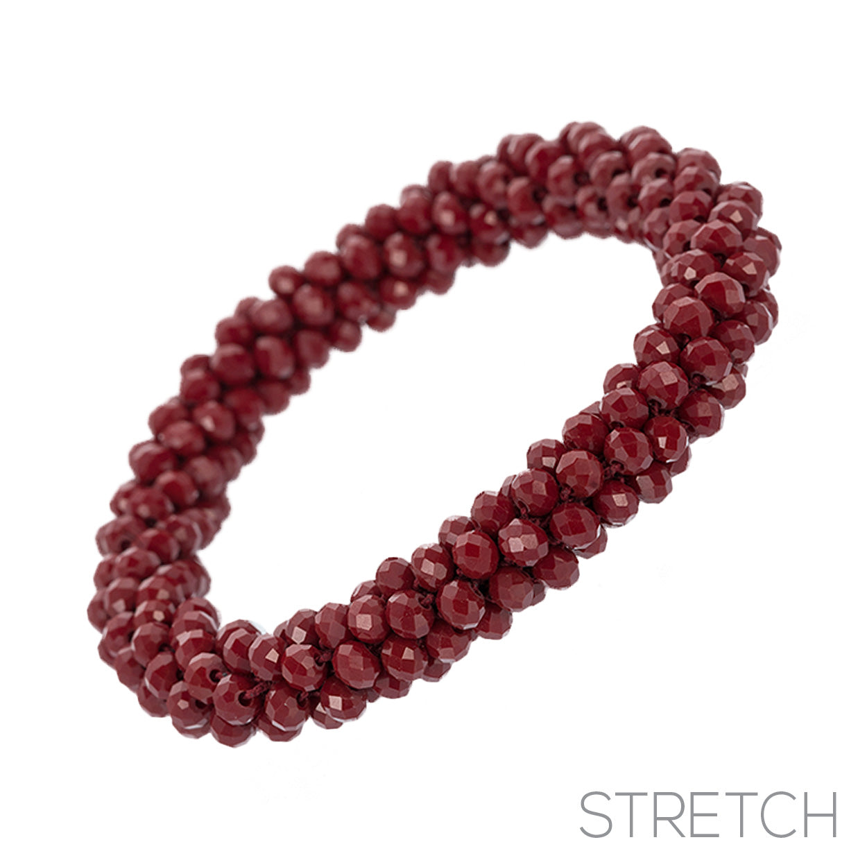 Cayla Stretch Bracelet - Burgundy