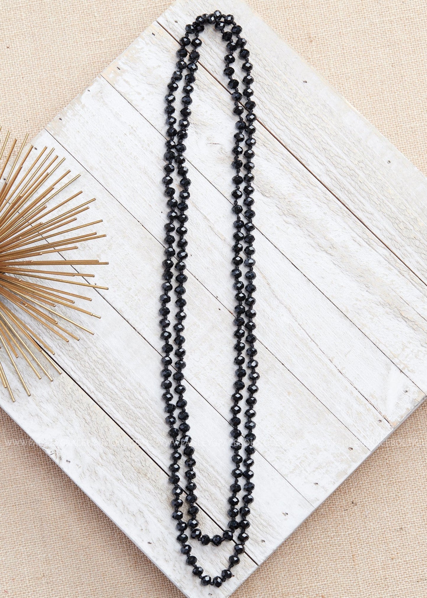 Black Shimmer Strand Necklace