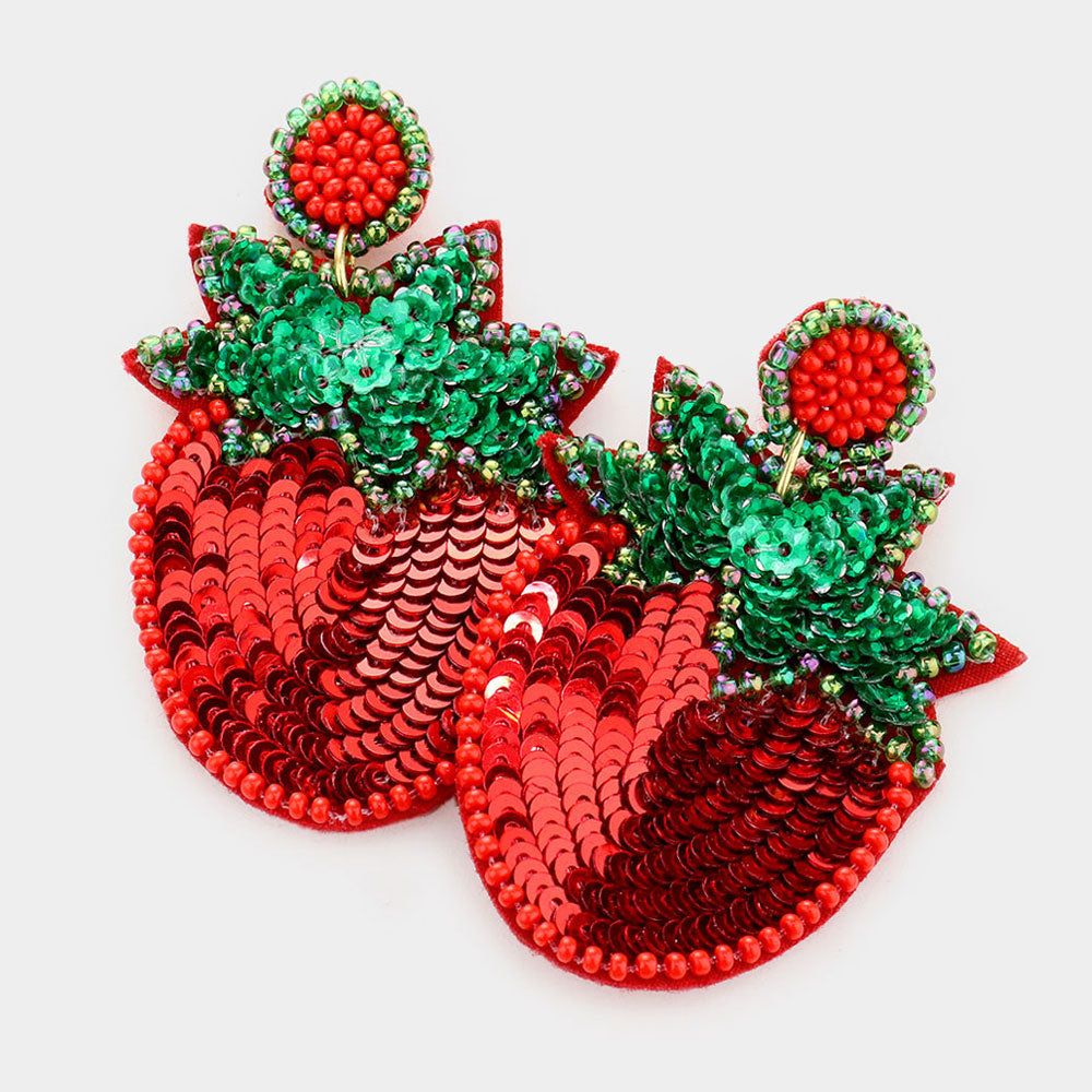 Sandy Strawberry Earrings