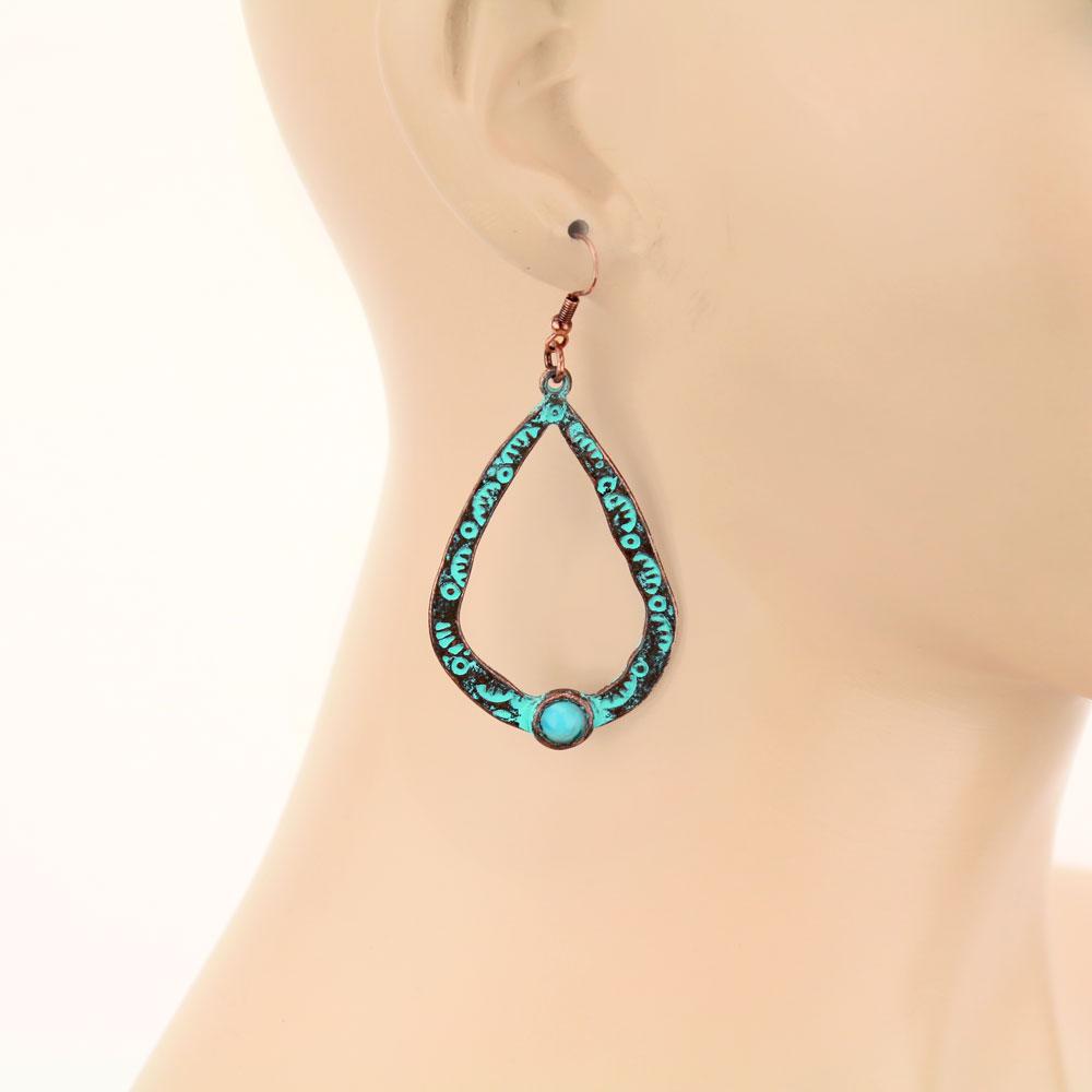 Western Teardrop Dangle Earrings