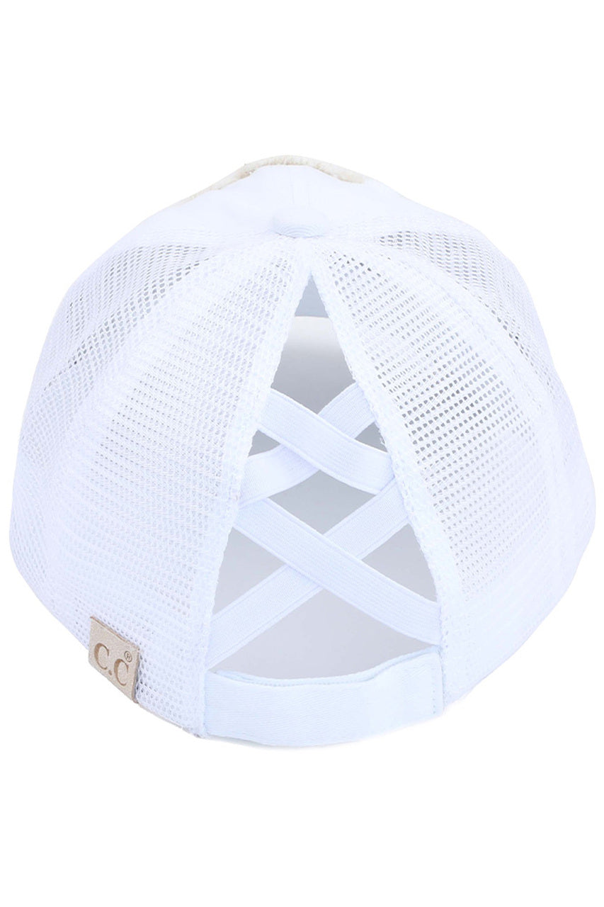 Be Happy Ponytail Hat