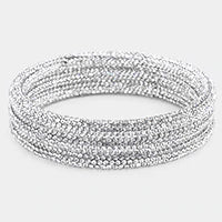 Sparkly Paved Bangle Set
