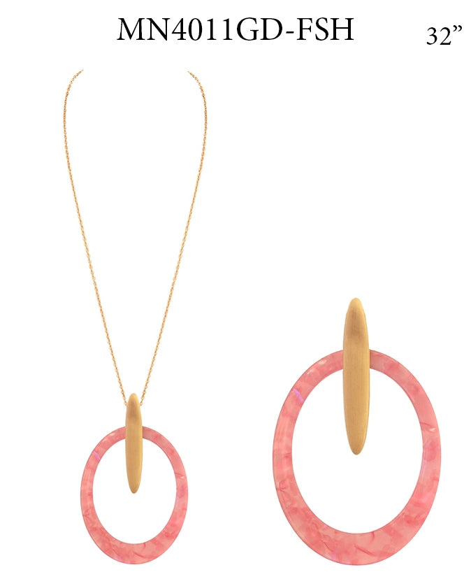 Circle of Love Necklace - Pink