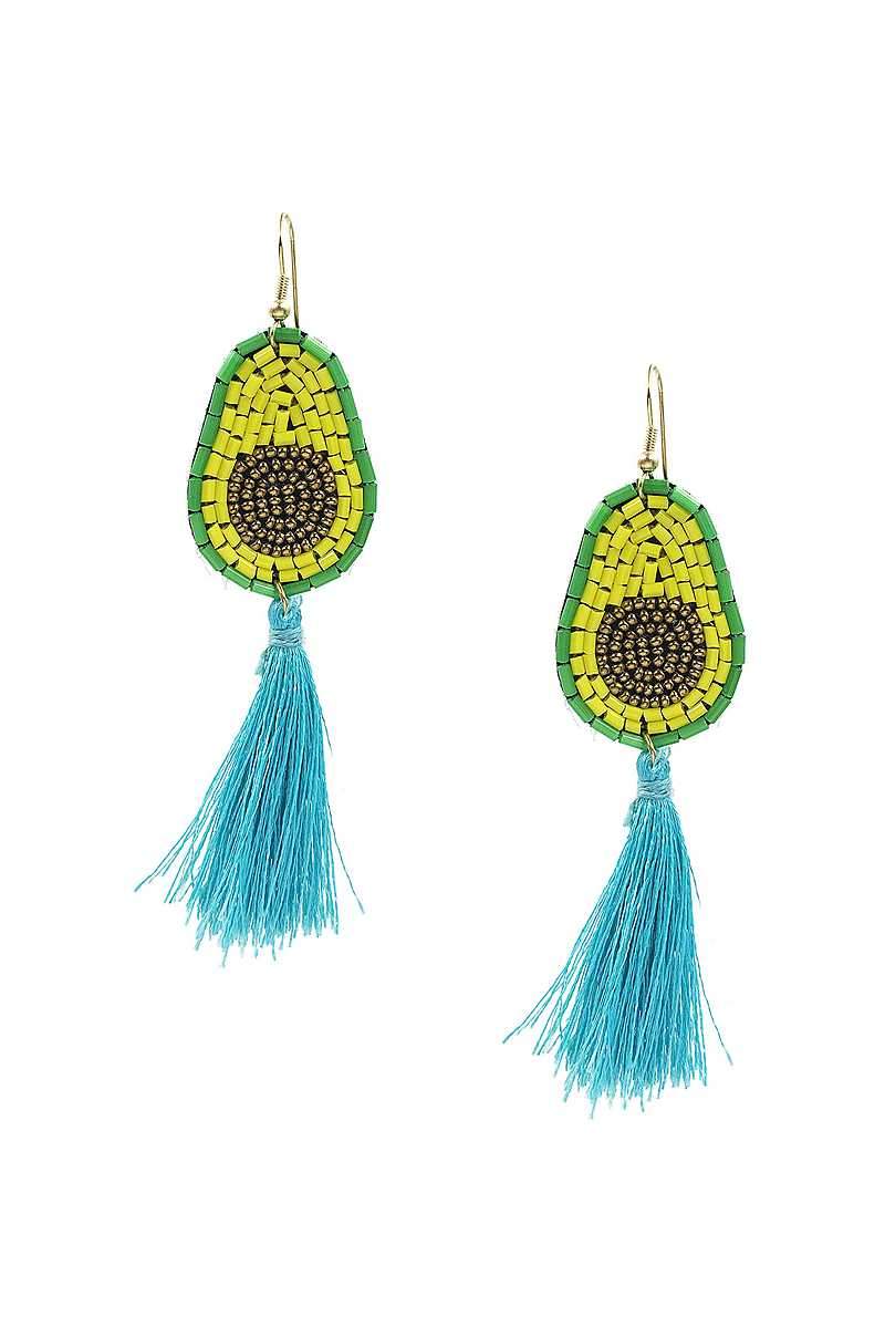 Avocado Fringe Earrings