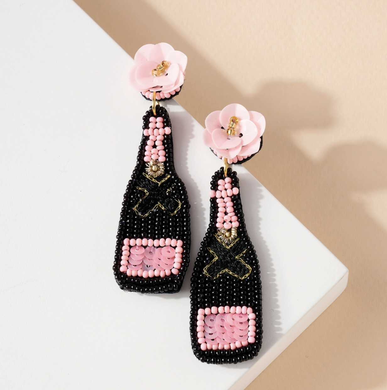 Champagne Moet Bottle Earrings