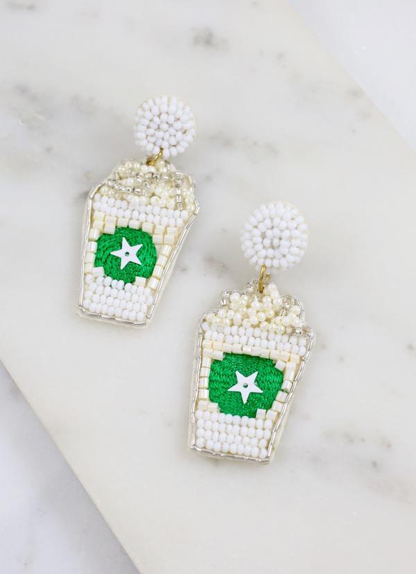 Frappuccino Beaded Earrings