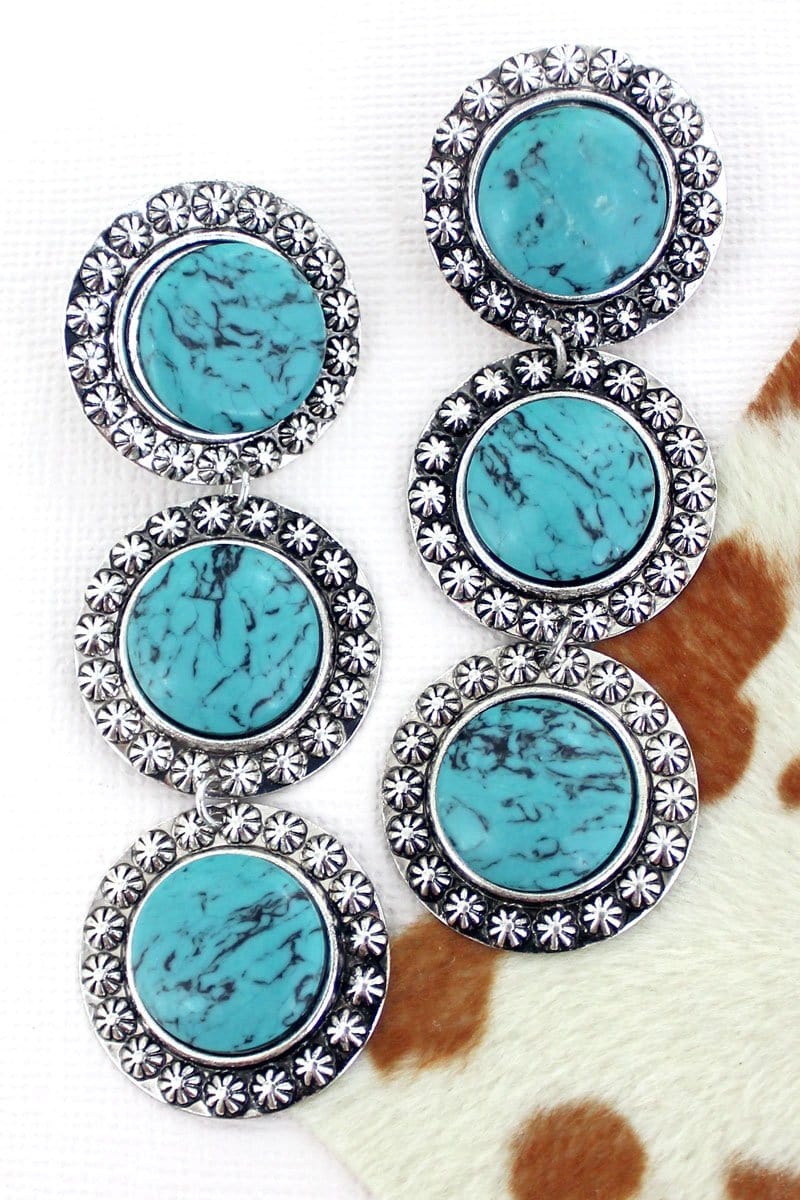 CARMELLIA DISK DROP EARRINGS