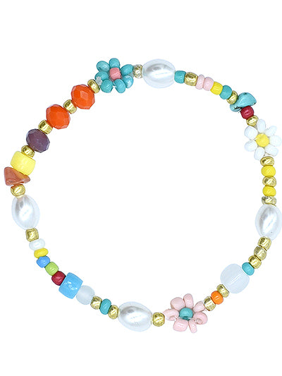Flower Stretch Bracelet - Multicolor