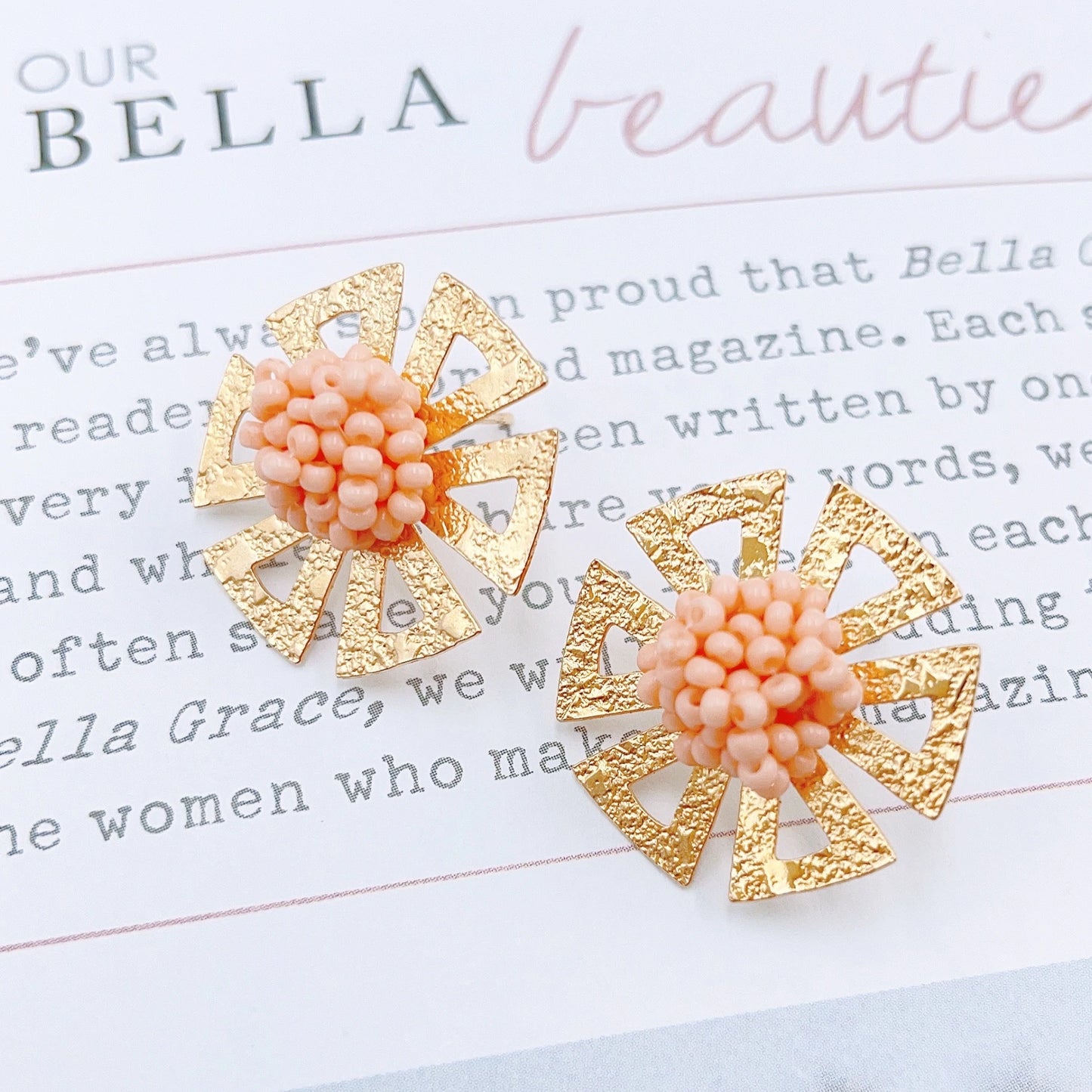 Aster Nude Earrings - Treasure Jewels