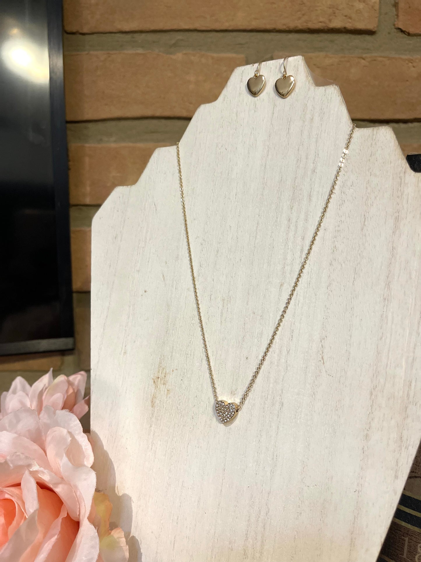 Dainty Heart w/Rhinestone Set