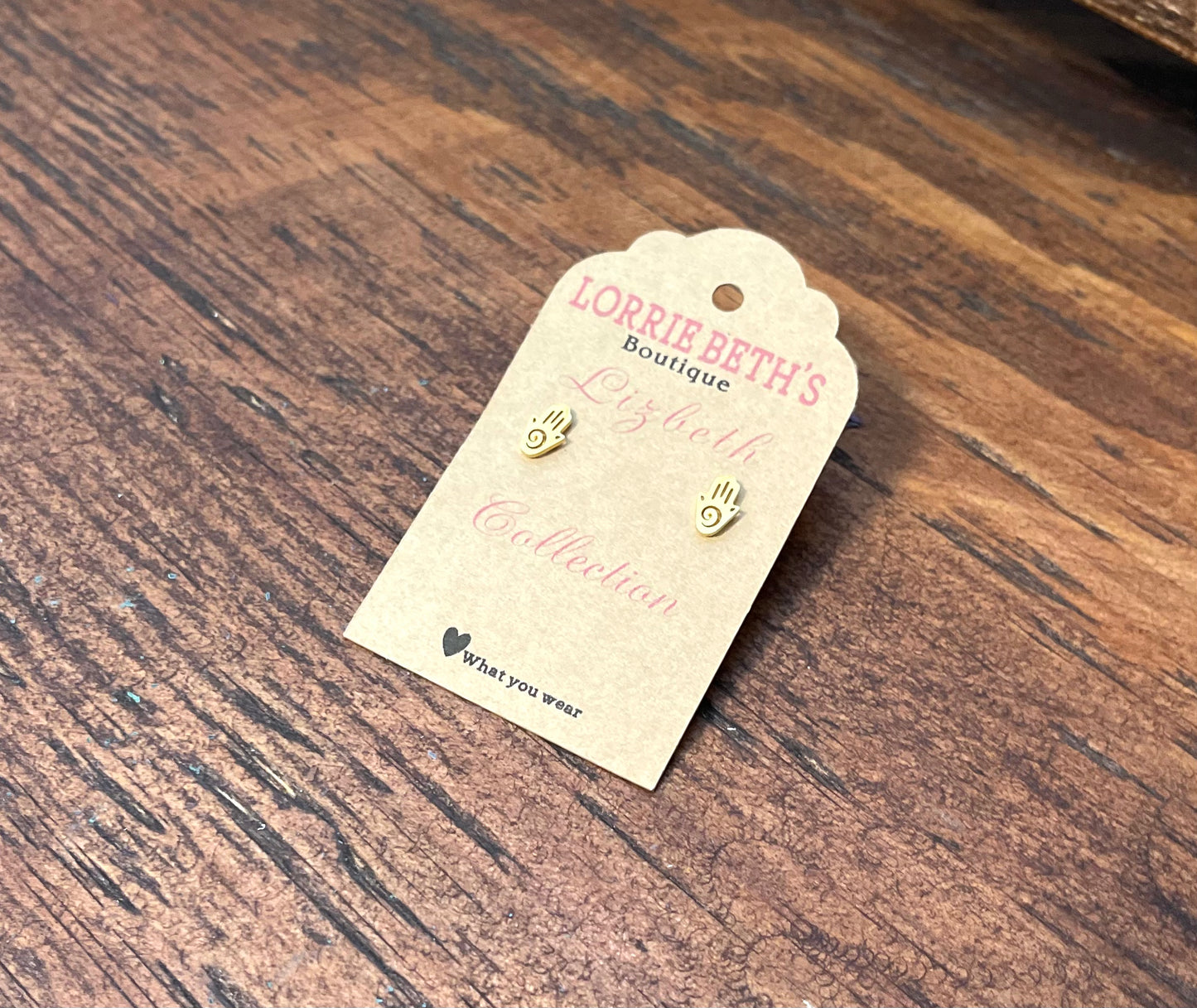 Tiny Hamas Stainless Earrings - Liz Beth Collection