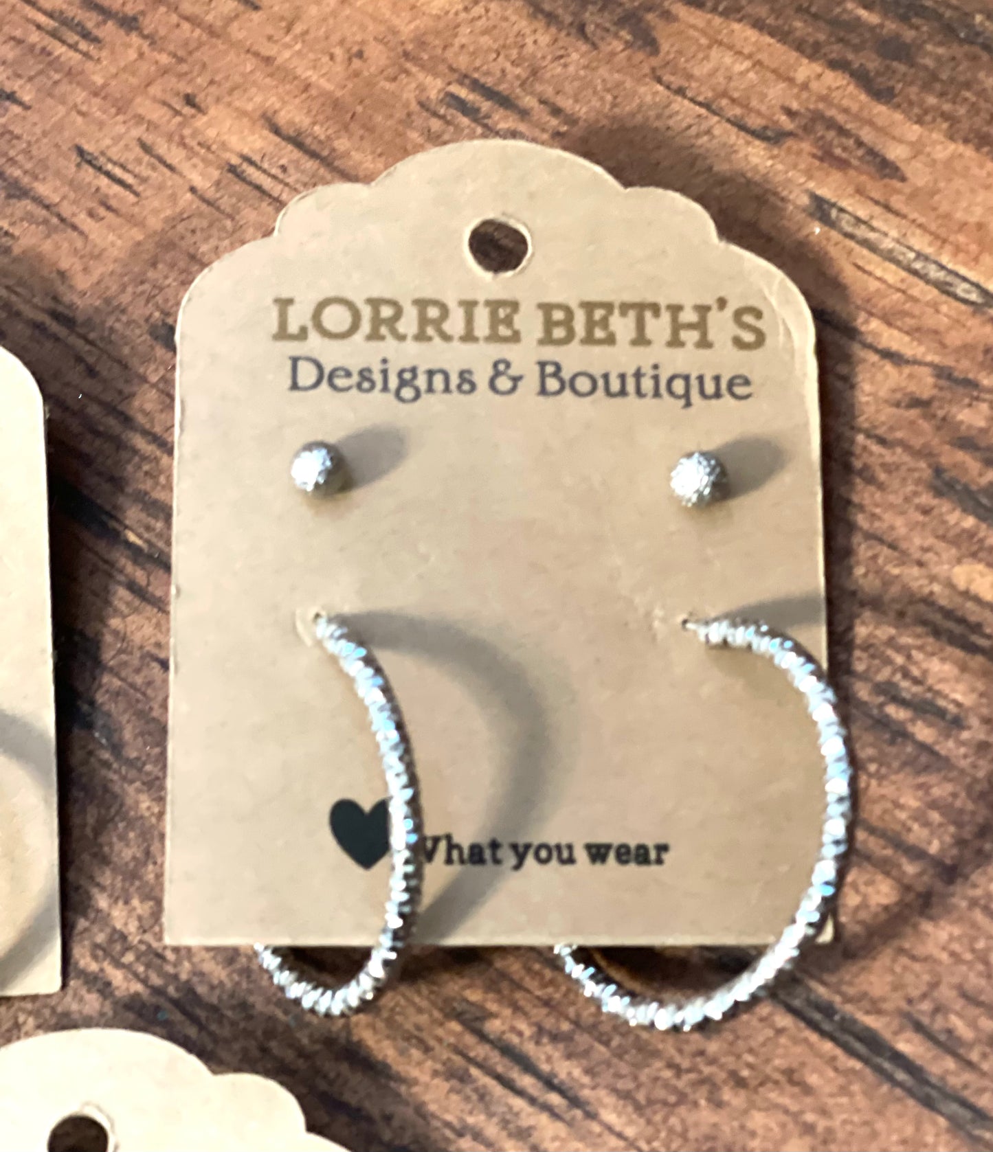 Textured Hoop & Stud Earring Set