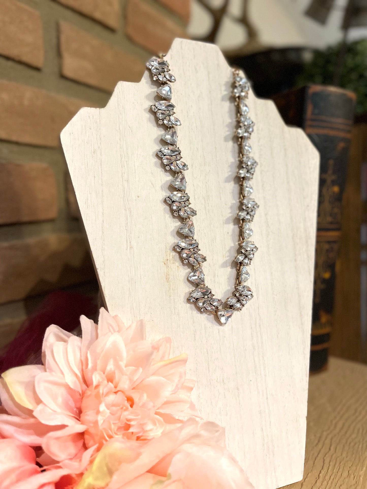 Worn Gold with Sparkle Necklace