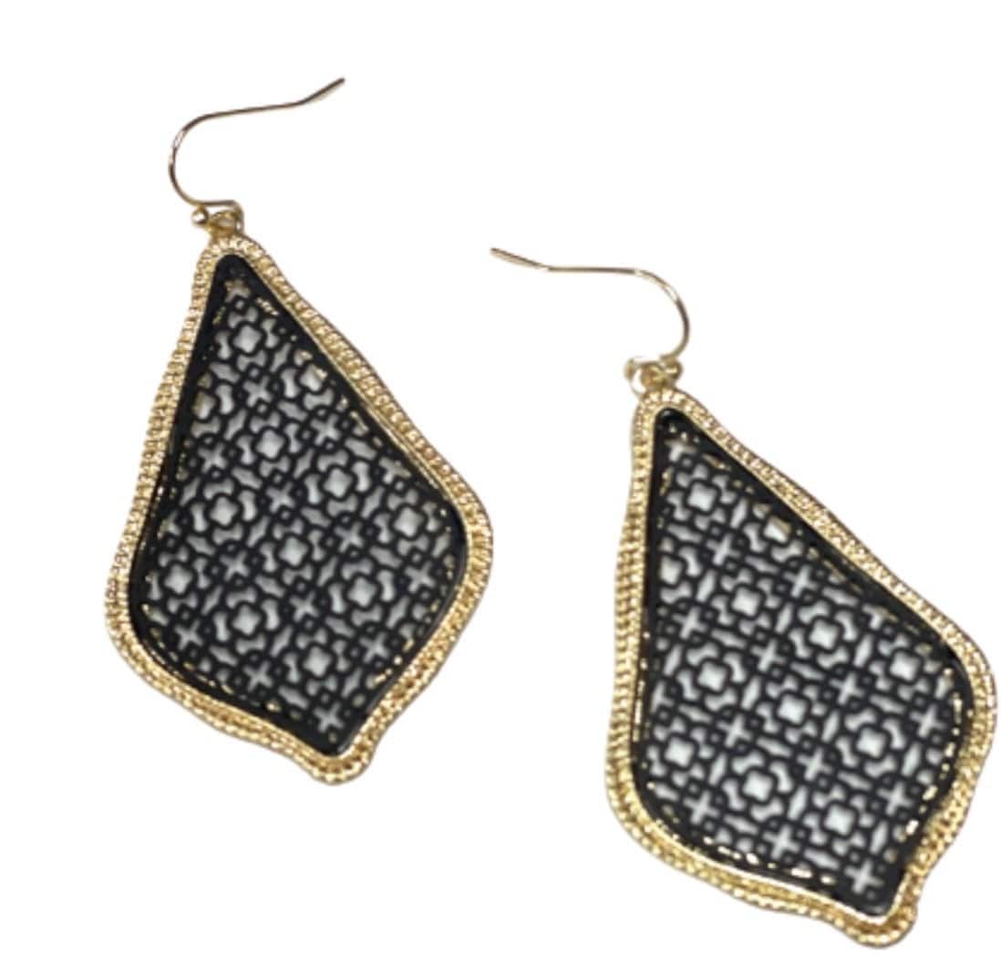 Kendal Gold/Black Earrings