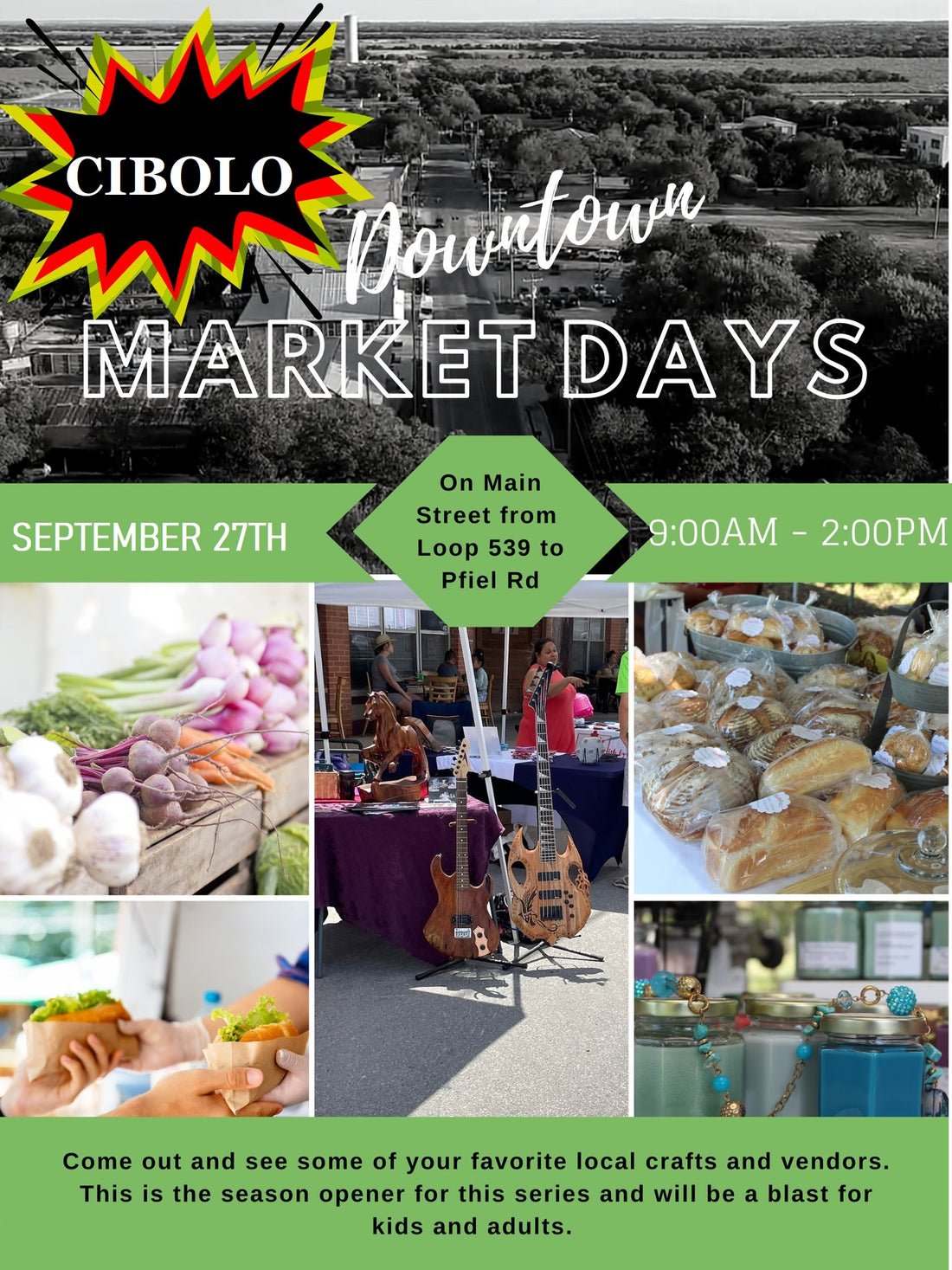 CIBOLO DOWNTOWN MARKETDAYS - 8/27/2022 9-2PM