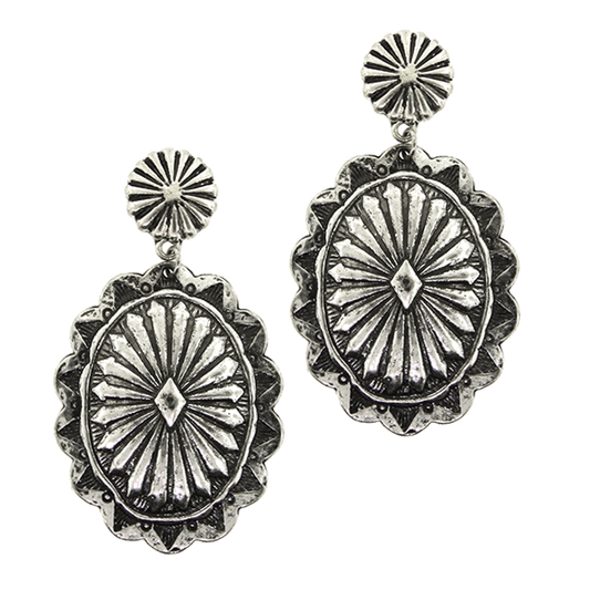 Sunburst Concho Earrings