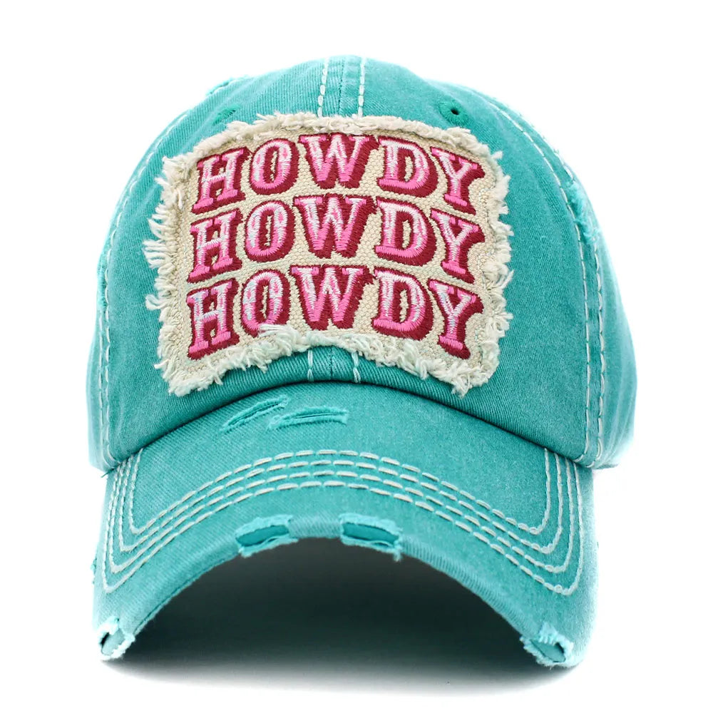 "Howdy” Washed Vintage Ball Cap