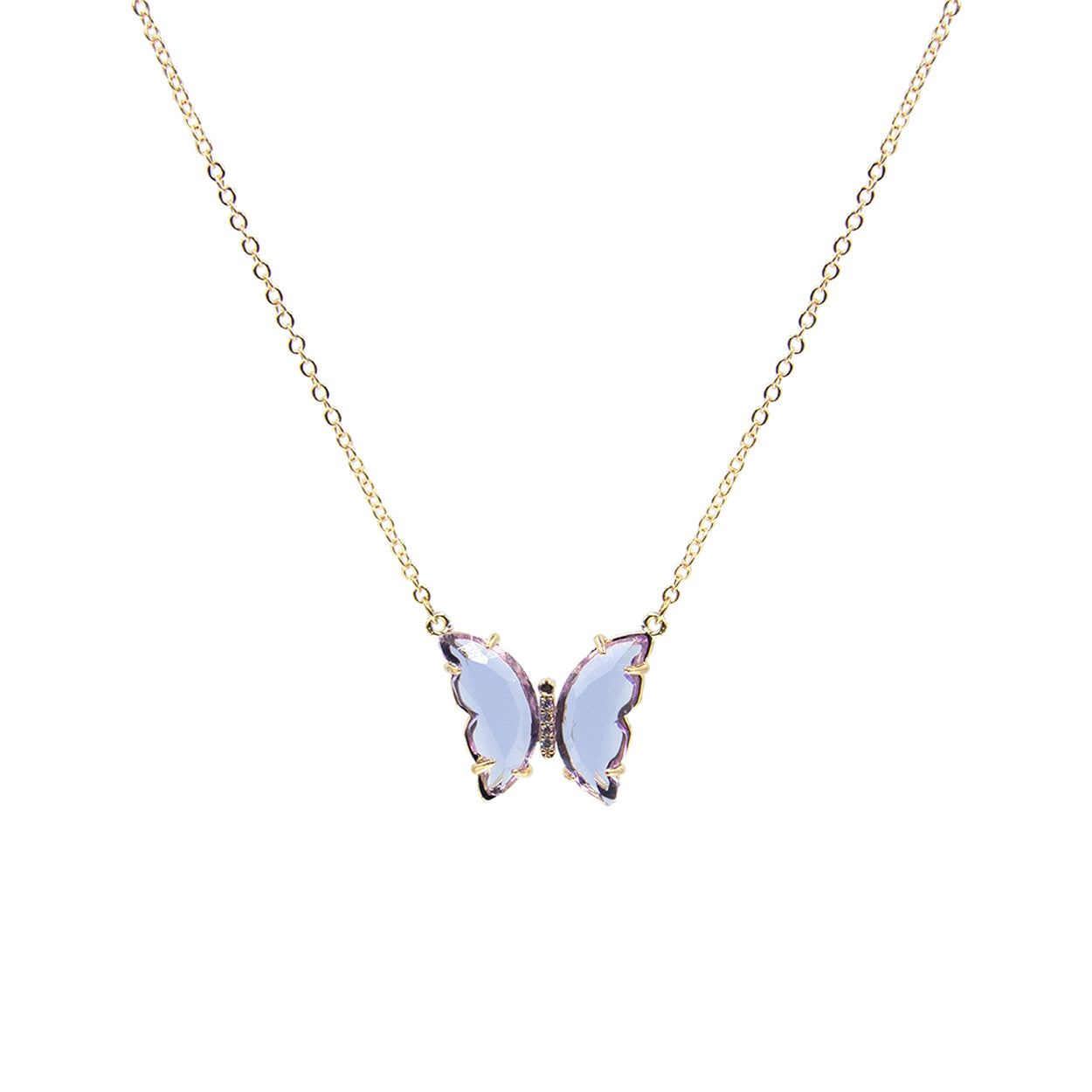 Liz Beth - Purple Butterfly Necklace