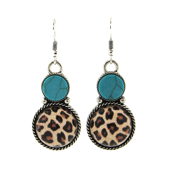 Navajo Leopard Earrings