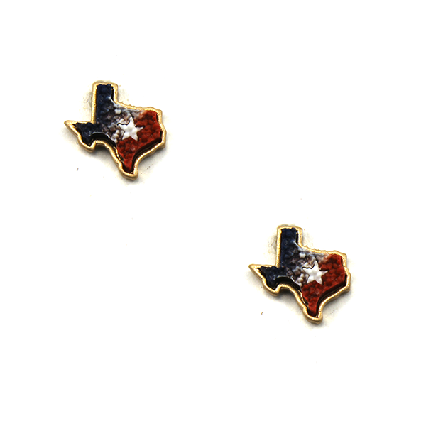 Druzy Flag Texas State Studs