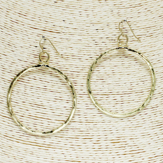 Elena Hammered Hoops