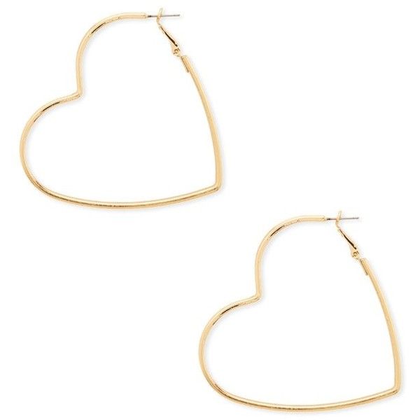 Kate Gold Heart Hoop Earrings
