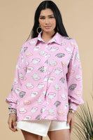 Howdy Y'all Button Up Blouse - Pink