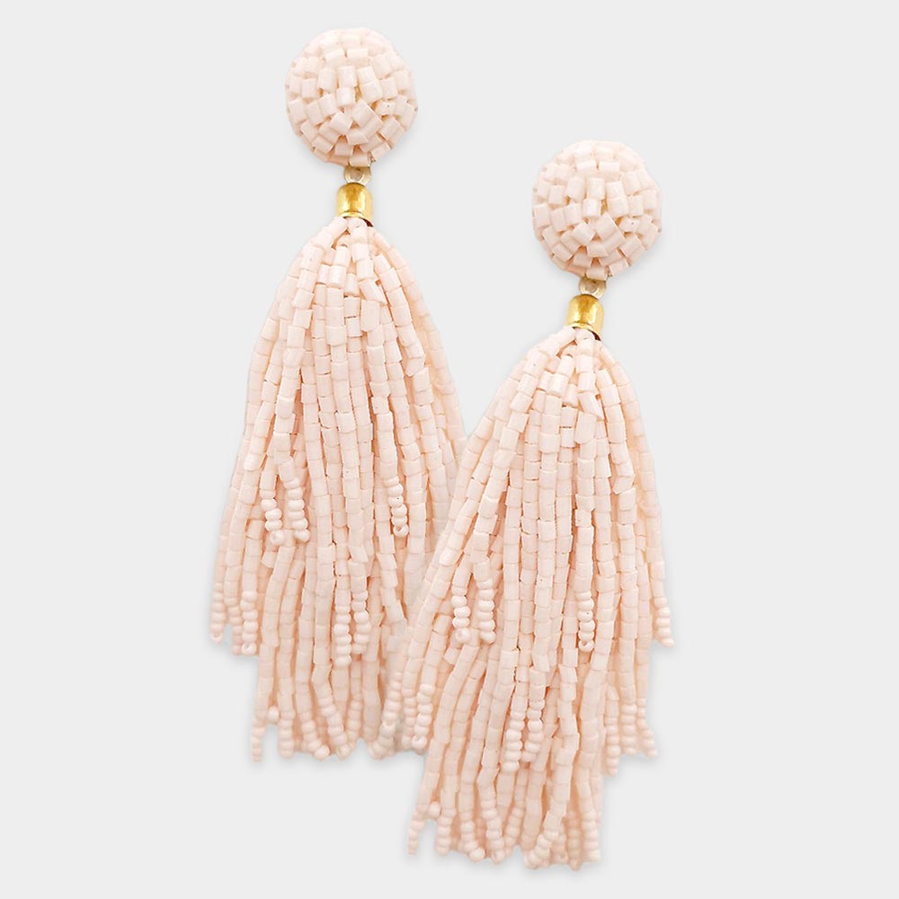Tilla Tassel Earrings - Light Pink