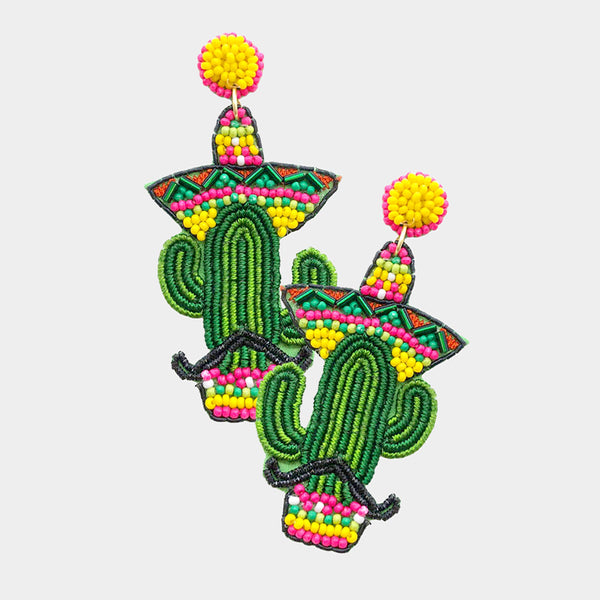 El Senor Cactus Dangle Earrings