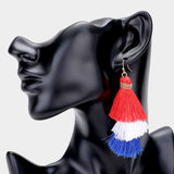Patriotic Tassel Dangle Earrings