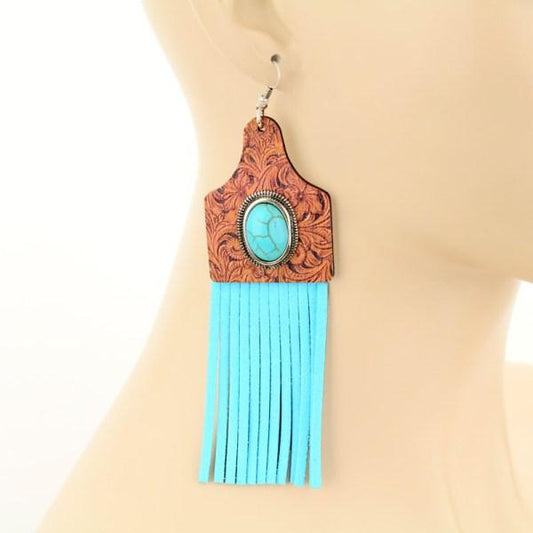 Tag Tool Stamped Earrings