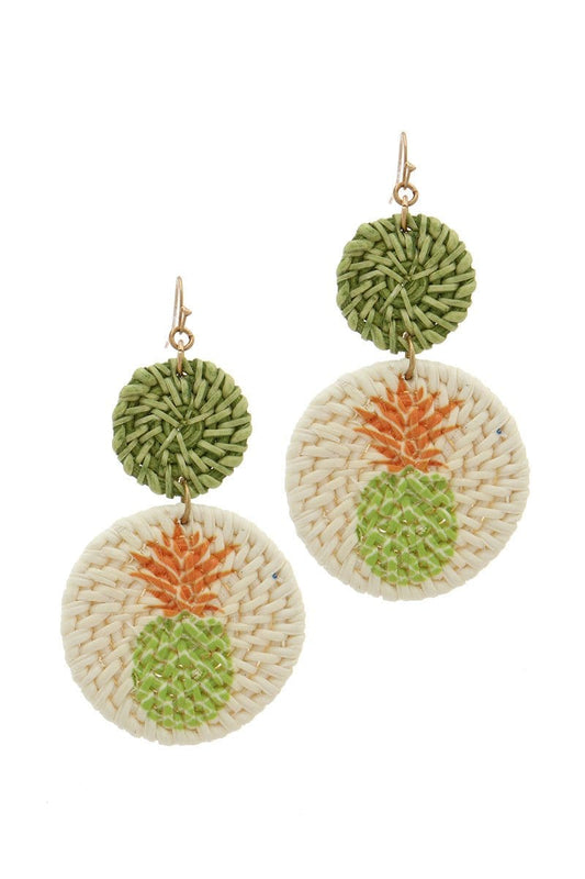 Pineapple Print Earrings