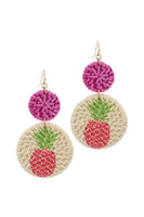 Pineapple Print Earrings
