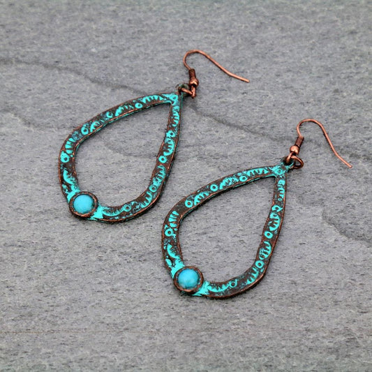 Western Teardrop Dangle Earrings