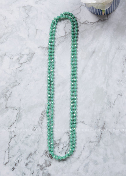 Iridescent Turquoise Shimmer Strand Necklace