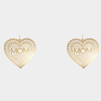 Heart Shaped "Mama" Earrings