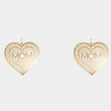 Heart Shaped "Mama" Earrings