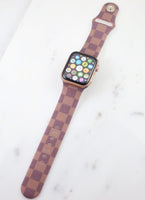 Indianola Printed Watch Band Brown