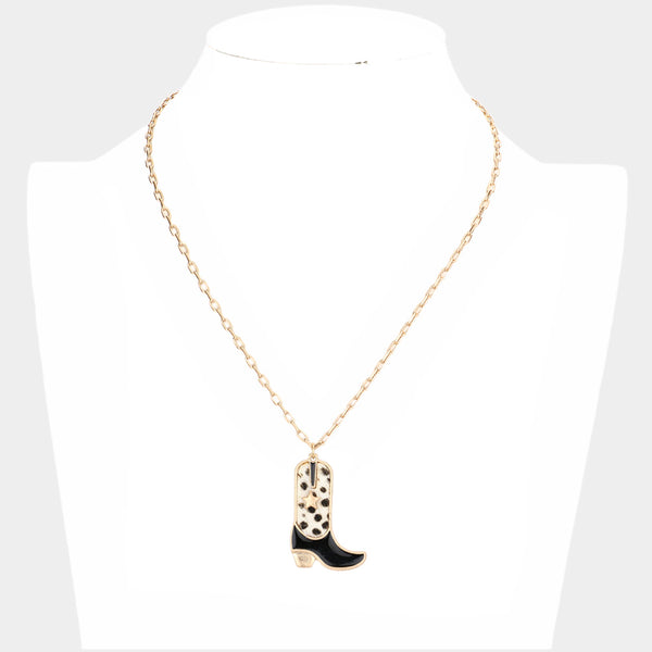 Boot Scootin' Necklace - Black