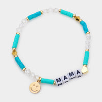 Smile Charm "MAMA" Stretch Bracelet
