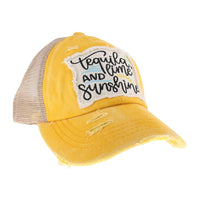 Tequila, Lime, and Sunshine Ponytail Hat