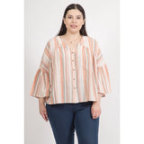 Emilia Flared Sleeve Top -Extended Size