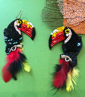 Toucan Feather Earrings