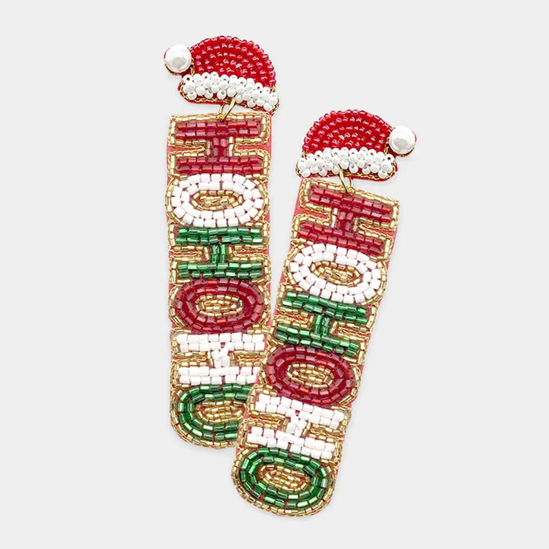 HOHOHO Christmas Holiday Earrings