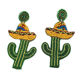 Cactus Sombrero Earrings
