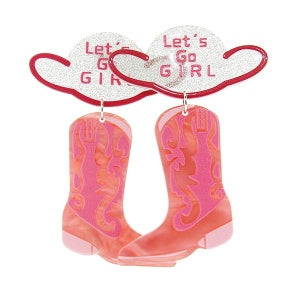 “Lets Go Girl”  Cowboy Boots - Pink